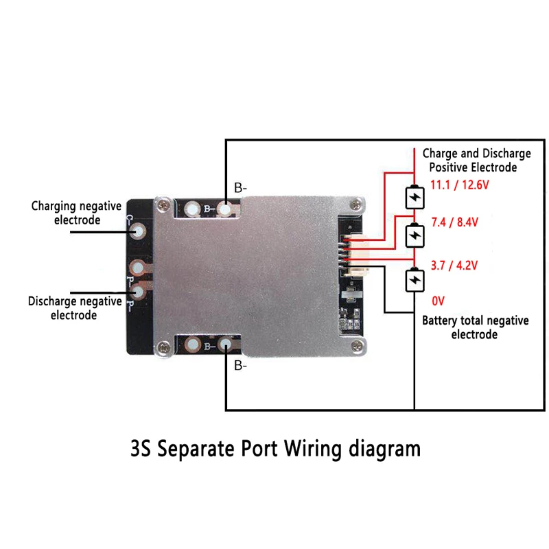 3S 4S BMS 100A 200A 3,7 V балансир 18650 защита от аккумулятора монтажная плата PCB PCM литий-ионный балансировочное зарядное устройство электрическая дрель