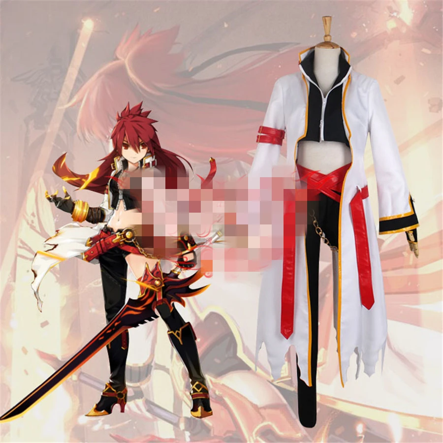 Аниме Косплей Костюм ELSWORD Elesis Blazing Heart Elesis Sword мужское платье Z