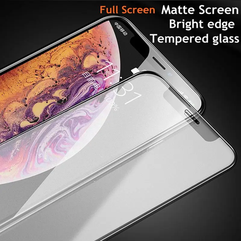 Xwmkai 2.5D полное покрытие матовый экран протектор Закаленное стекло для Iphone X Xs max Xr 6