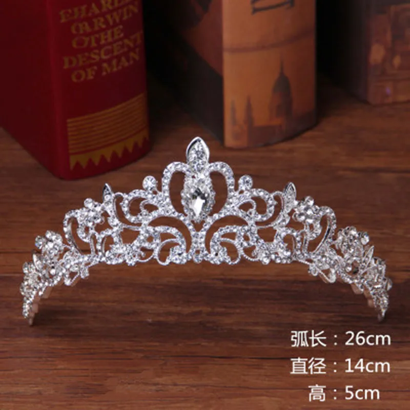 Корона для невесты, повязка на голову, китайские аксессуары для волос, ювелирные изделия, королевская принцесса, диадема, диадема, серебряная головка