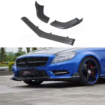 

For W218 Carbon Fiber Front Lip Spoiler for Mercedes Benz CLS Class W218 CLS350 550 CLS63 2012 2013 Head Bumper Splitters Guard