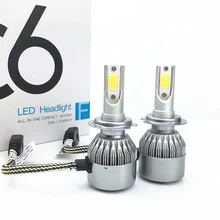 H4 H7 LED Car Headlight C6 H1 H3 Headlamp Light H8/H11 HB3/9005 HB4/9006 9012 9007 H13 6500K 72W 8000LM All In One Car