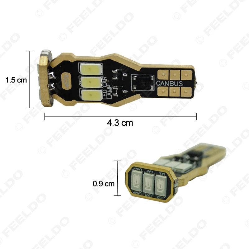 FEELDO 30 шт автомобильных 194/168/W5W Клин T15 9SMD 5730 CANBUS Error Free безэлектродная лампа дизайнерский светодиодный светильник # HQ2233