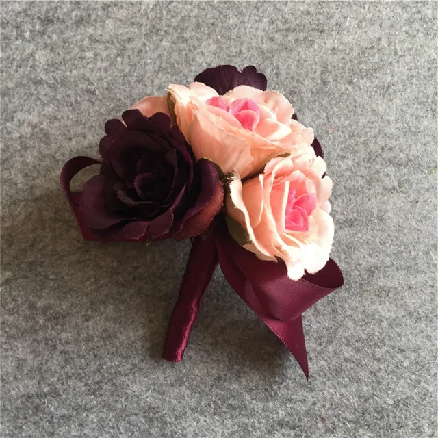 WeddingBobDIY бутоньерка Goom бутоньерка с пуговицами свадебная бутоньерка на запястье ручной цветок свадебный цветок мужской костюм вечерние украшения - Цвет: 11 boutonniere