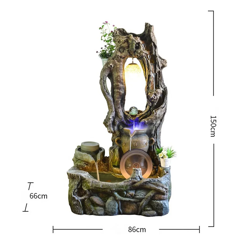 Напольный фонтан, водное украшение, сад, L, большая Рыбка, декорация для пруда, волшебное дерево, отверстие, клубный домик, офисный распылитель, увлажнитель, ремесла