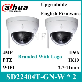 

2 Pcs/Lot Dahua SD22404T-GN-W 4MP 4x PTZ Wi-Fi Network Camera Upgrade from SD22404T-GN SD22204T-GN With Logo