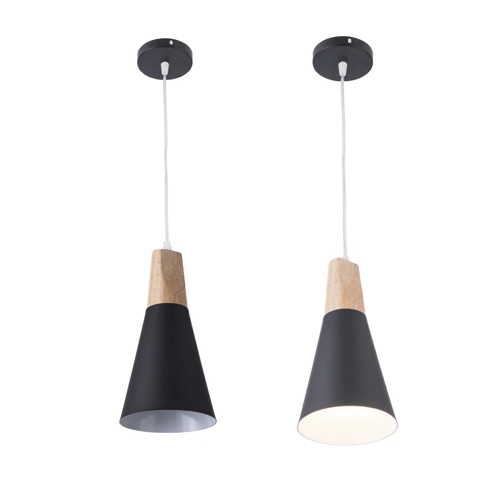 

2019 zhongshan factory lighting wood and aluminum LED hang light pendant lamp modern