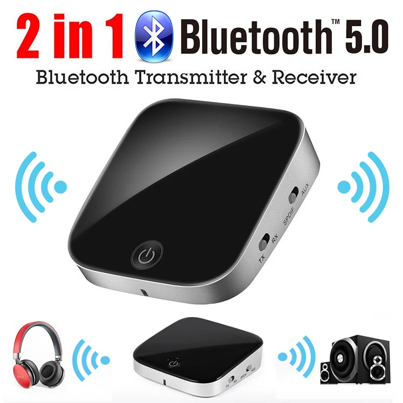 

VTIN Wireless Receiver Transmitter 2.4G Bluetooth 5.0 Optical Fiber 3.5mm AUX adapter For PC TV Headphones 10M Wireless Adapter