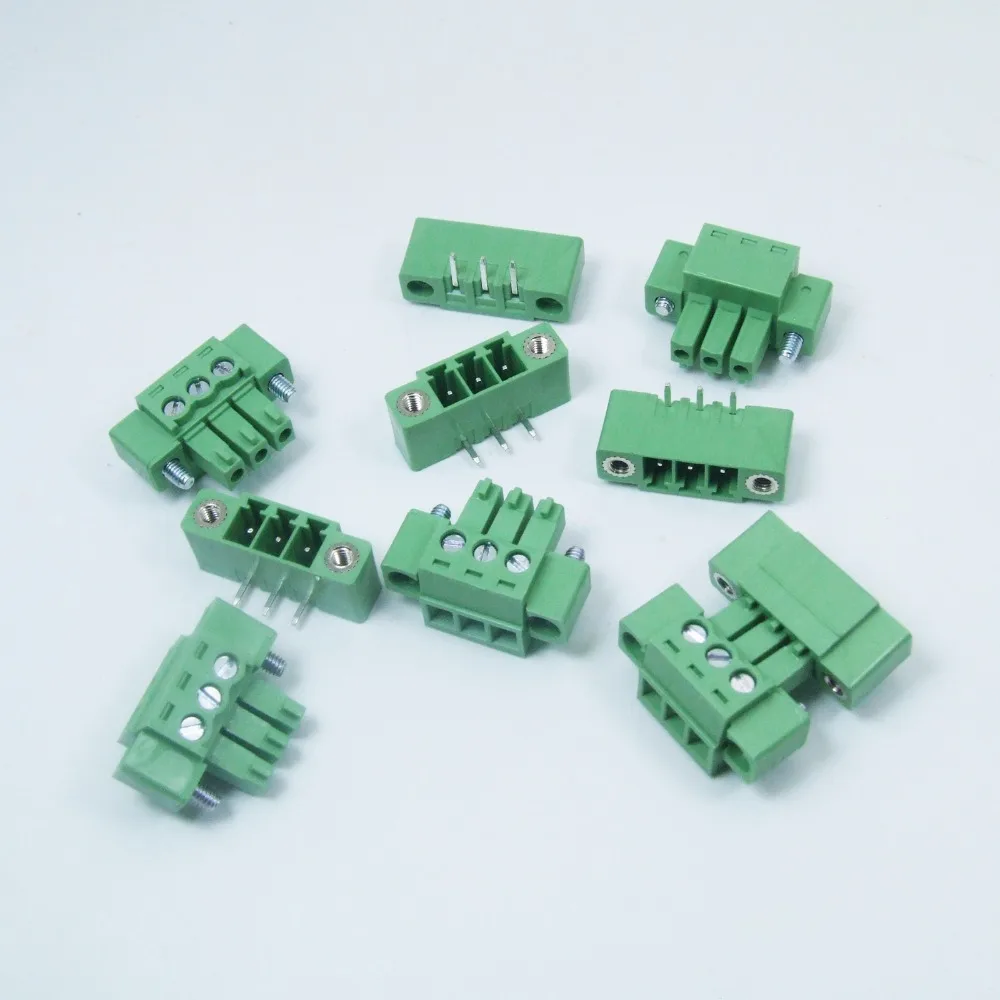 50pcs 3 Pin Screw Terminal Block Connector 5mm Pitch G