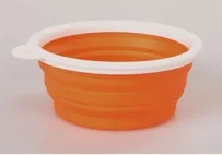 C47 чаша для домашних собак и котов, белая рамка, портативные складные чаши для маленьких собак, миска для прогулок, посуда для кормления, принадлежности для полива - Цвет: Orange
