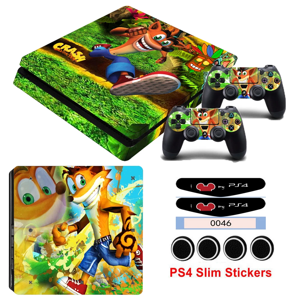 Горячая Распродажа чехол наклейка Crash Bandicoot N Skin для Playstation 4 Slim PS4 консоль наклейки