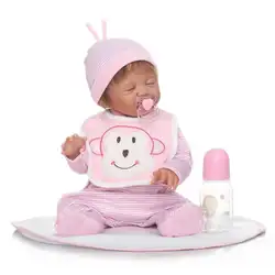 Новый спальный возрождается куклы младенца для продажи в розовый одежда в полоску 20 дюймов младенец Reborn Девочка Живой куклы для девочек