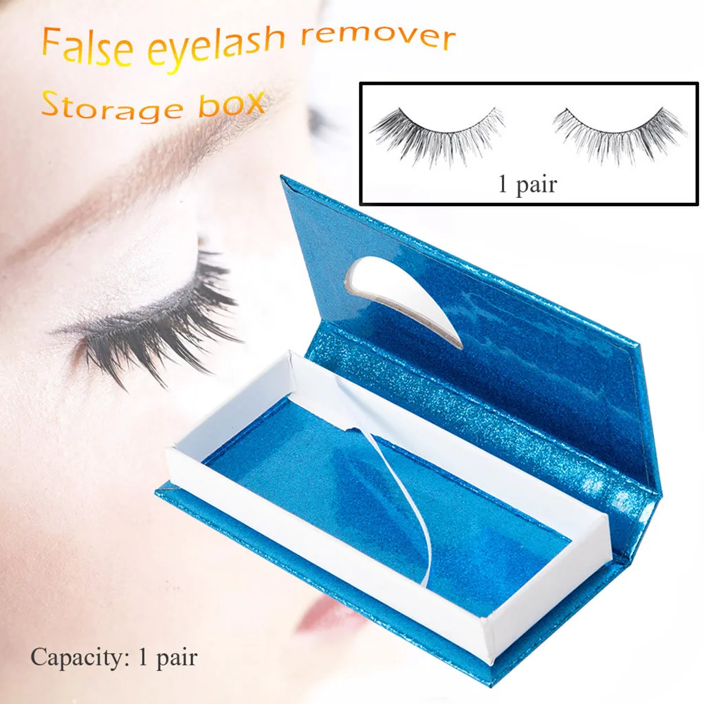

Empty False Eyelash Care Storage Case Box Container Holder Compartment Tool Blue Eyelash box Dropshipping #H