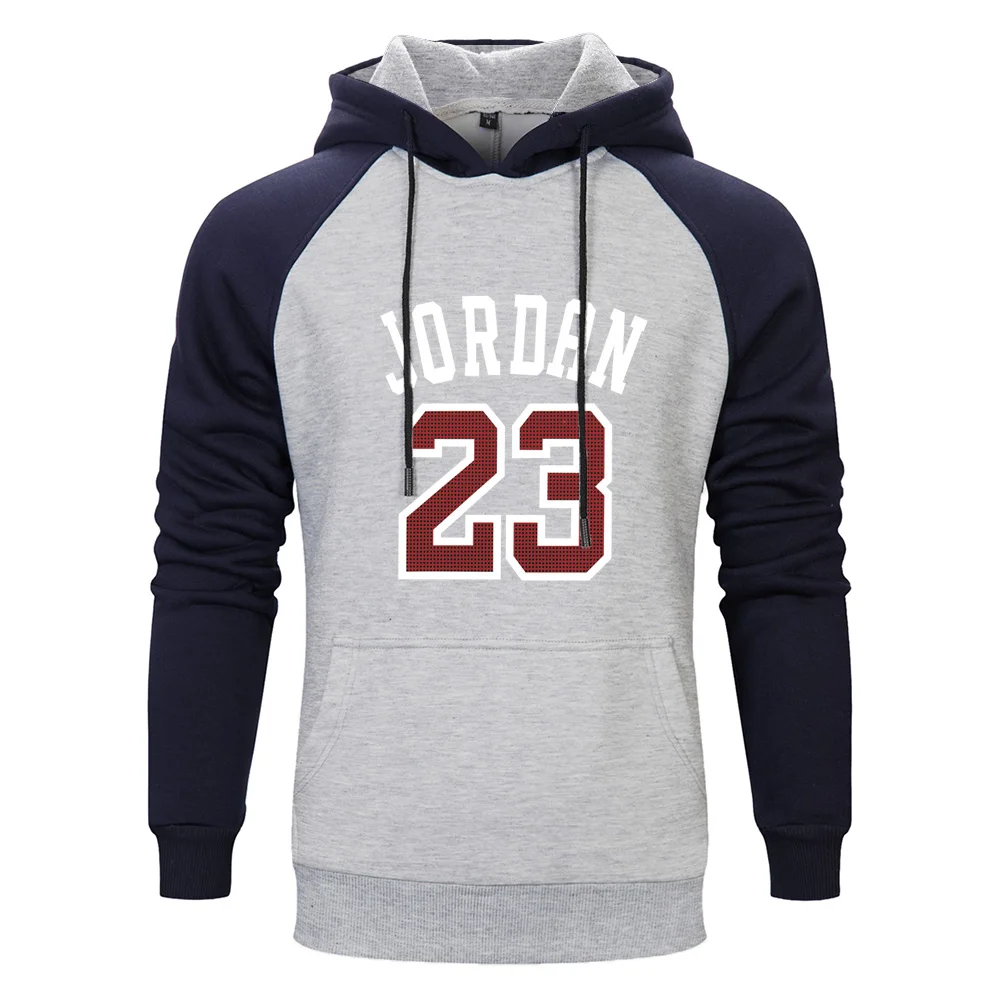 dark blue gray 6 Jordan 23 Tracksuit Men Sets Winter Hoodies Pants 2 Piece Set Fashion Hoody Mens Sweatshirt Sport Joggers Sweatpants Suit - Цвет: dark blue gray 6