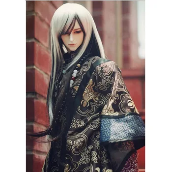 

Cateleya BJD SD doll hair Long straight hair antique black and white mixed color doll accessories can DIY hair