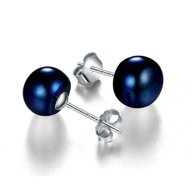 100% genuine freshwater white pearl earrings fashion jewelry silver stud earrings for women super deal with gift box 2021 new 