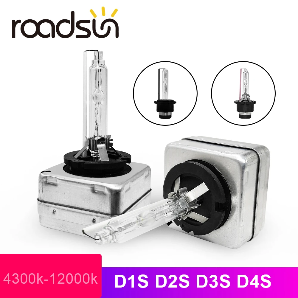 Roadsun Быстрый старт Ксеноновые D1S 35 Вт D2S 6000K D3S D4S комплект ксеноновых фар, Высокопрочная конструкция 4300K лампа в головную фару D1 D3 D4 D1R D2R D4R 8000K 10000K 12000K