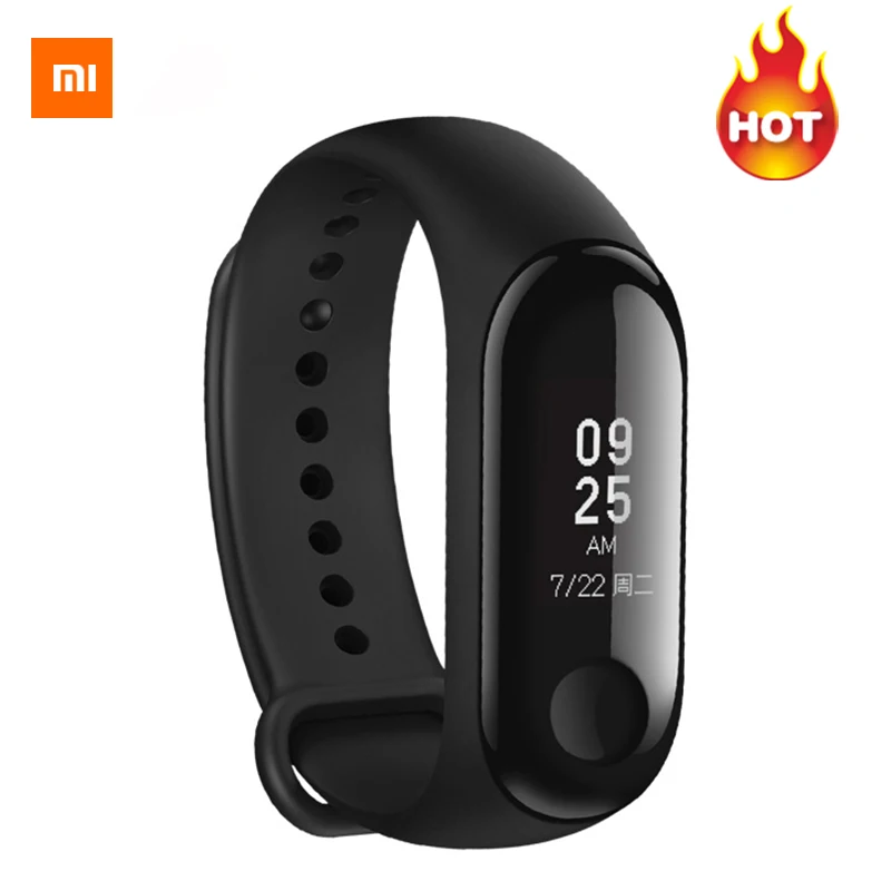 Xiaomi mi Band 3 mi band 3 фитнес-трекер монитор сердечного ритма 0,78 ''OLED дисплей тачпад Bluetooth 4,2 для Android IOS - Цвет: Black