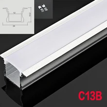 C13B 5 комплектов 50 см u-образный светодиодный фонарь алюминиевый канальный профиль с крышкой, торцевые колпачки и крепежные зажимы для светодиодных лент