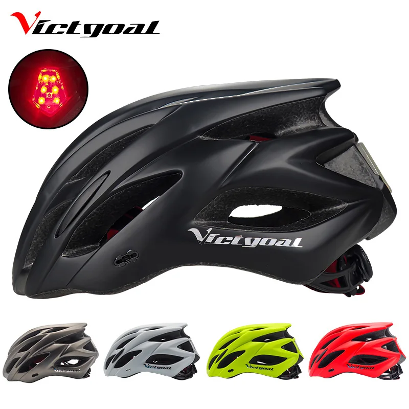 VICTGOAL Bicycle Helmet Sun Visor Back Light Men Women Breathable Safe