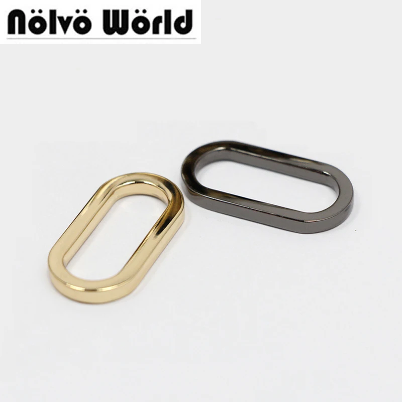 

50pcs inner wide 25mm 1 inch width accessory alloy welded Metal square edge welded oval ring for sewing bags handbags purse
