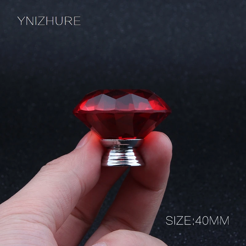 

10Pcs 40mm Hot K9 Crystal Glass Shandle Drawer Dresser Wine Cabinet Knob Furniture Drawer Cabinet Personality Decoration DIY