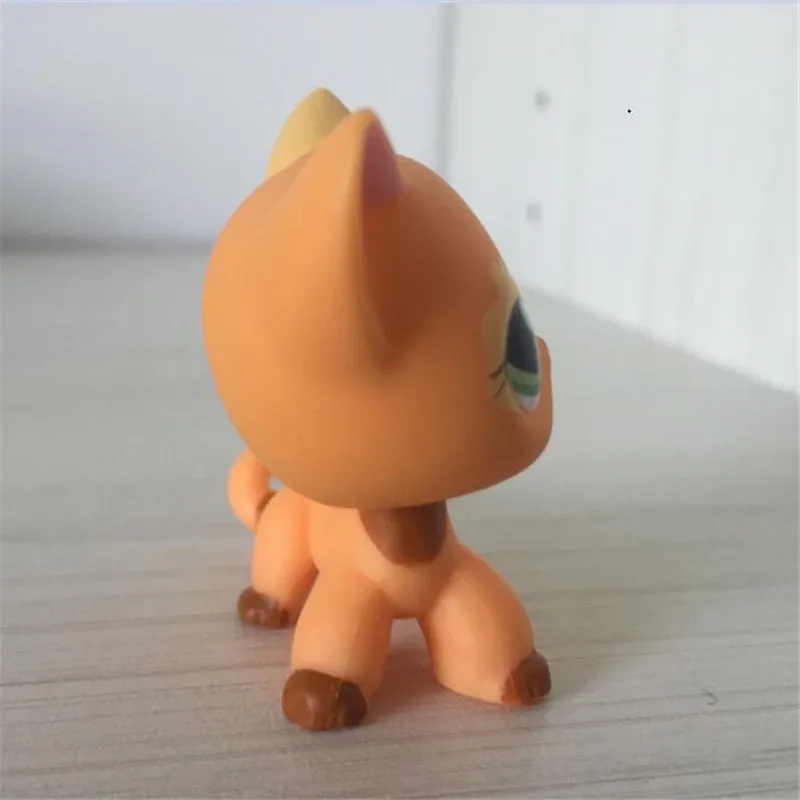 Pet Shop Lps Toys #852 Yellow Short Hair Cat Old Original Animal Collection Tan Spotted Leopard Kitty Girl Gift