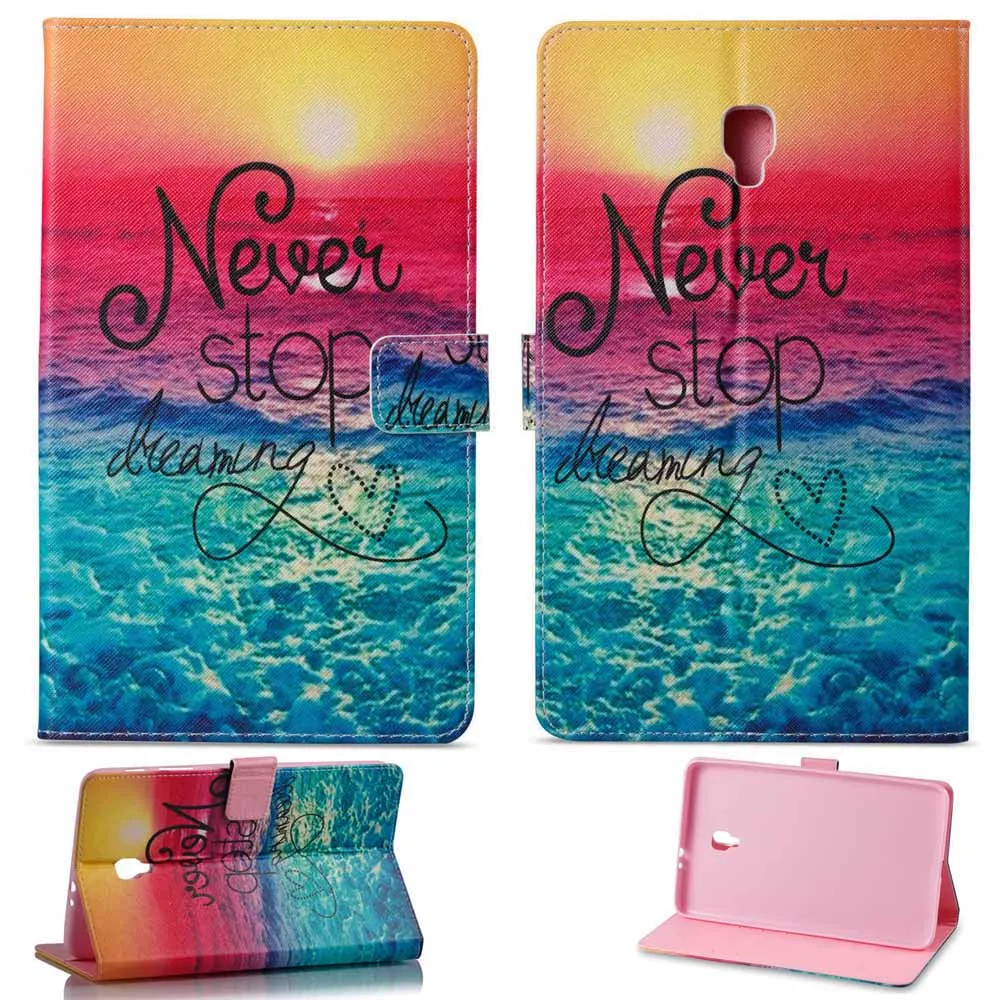 Tablet Case For Samsung Galaxy Tab A 8.0 2017 SM-T380 T385 Fashion Print Leather Wallet Flip Case Smart Cover Wake Sleep (10)