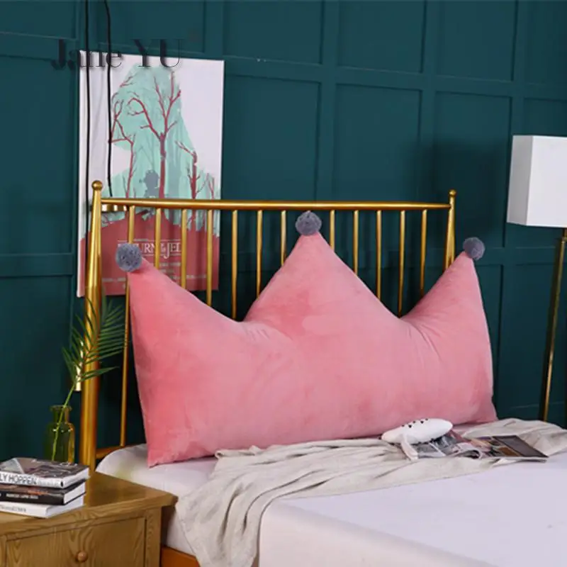 

JaneYU Ins Autumn And Winter New Korean Simple Princess Ball Pillow Crown Bedside Tatami Big Back Floating Window Decoration