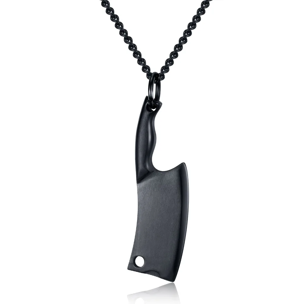 Creative Knife Men's Stainless Steel Necklace Colorful Hyun classic