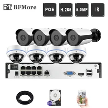 BFMore 8ch 5.0MP 4.0MP POE Комплект H.265+ H.265 Системы CCTV безопасность NVR IP камера наружная, внутри помещений ИК Ночное видение наблюдения
