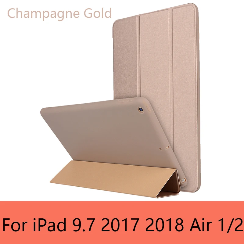 Чехол Rovtop для IPad Air 2 9,7 Pro 10,5 чехол Чехол для IPad Air 2 3 1 Мягкий силиконовый чехол из искусственной кожи Авто Режим сна - Цвет: gold