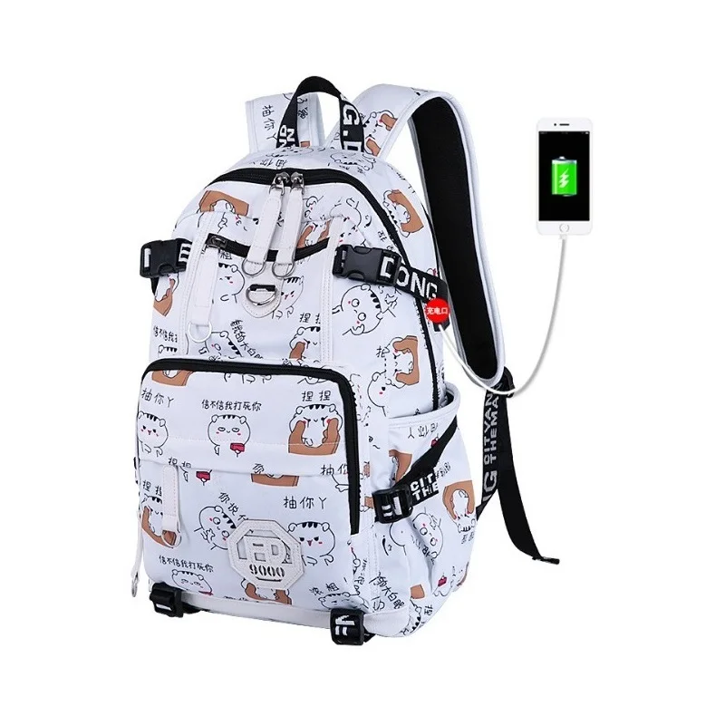 شاحن يو اس بي ظهره كلية فتاة المدرسية حقيبة كتف طباعة على ظهره للماء حقيبة المدرسة حقائب الفتيات شاحن يو اس بي ظهره كلية فتاة المدرسية حقيبة كتف طباعة على ظهره للماء حقيبة المدرسة حقائب الفتيات