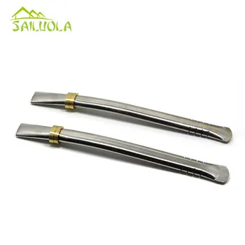 

1pcs/lot 2016 New Design Flat Yerba Mate Straw 304 Stainless Steel Filter Drinking Straw Smooth MS-5625 Bar Tools