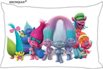 

trolls Rectangle Pillow Cover Size 45x35cm (one side) Print Custom Zipper Polyester Cotton Pillowcase