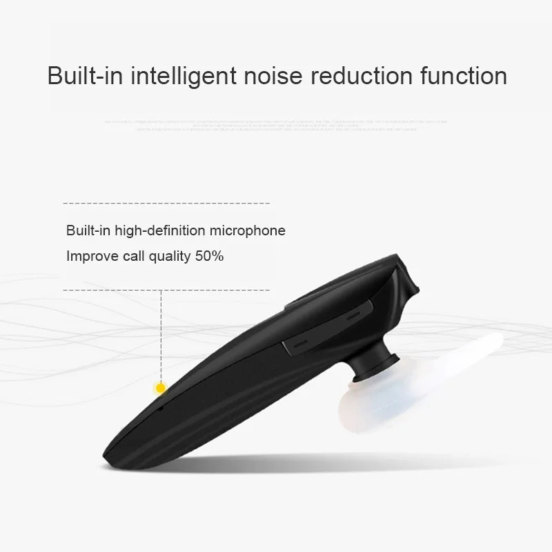 Bluetooth Wireless Earphone Mini Portable Ear Hook Headset Noise Cancelling Car Driving Use Handsfree With Microphone for Phone  (5)