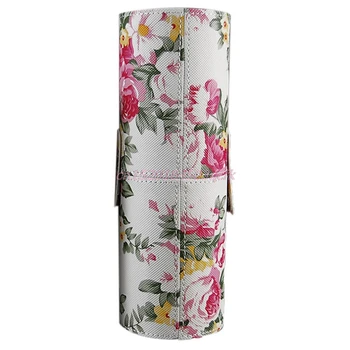 

Makeup Brush Pen Holder Leather Cosmetic Cup Case Empty Storage Box Organizer #H056#
