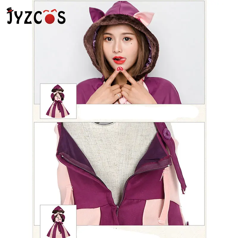 Adult Purple Alice in Wonderland Cheshire Cat Costume (5)