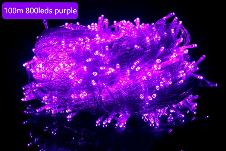 10 м-100 м 220 В светодиодный светильник-гирлянда, светильник для рождественской елки, уличный водонепроницаемый декоративный светильник для праздника/нового года