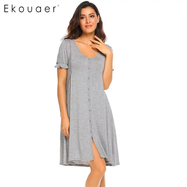 Buy Ekouaer Women Nightgowns Nightdress Short Sleeve
