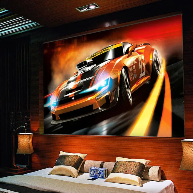 Sport Car Photo Wallpaper Modern 3d Stereo Mural Living Tv Aliexpress