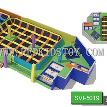 Горячая новейший стиль большой крытый батут парк HZ-LG033