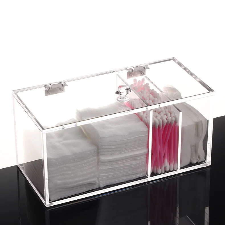 Cotton Swab Transparent Cotton Pad Box Cosmetics Beauty Make Up Storage
