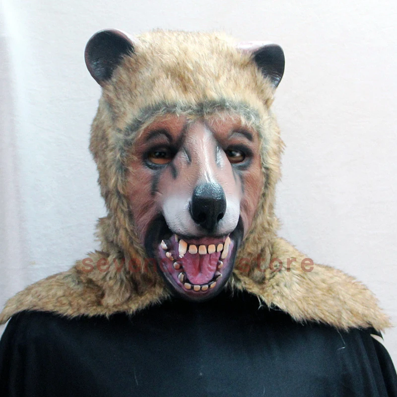 Halloween Wolf Mask Animal Head Scary Creepy Werewolf Cosplay Costume Toys For Props | Дом и сад