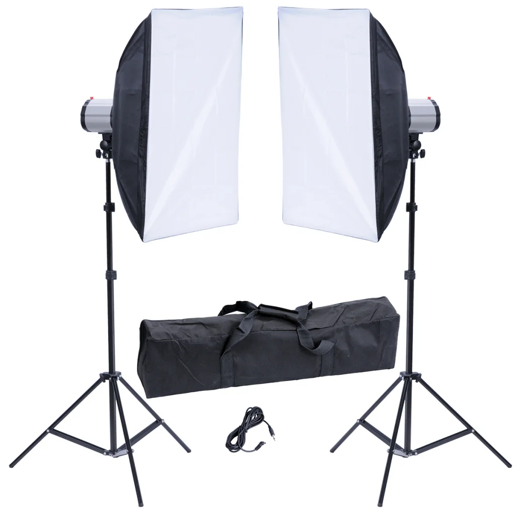 Professional Photography Accessories 2 Flash Lights 2 Softboxes 2 Light