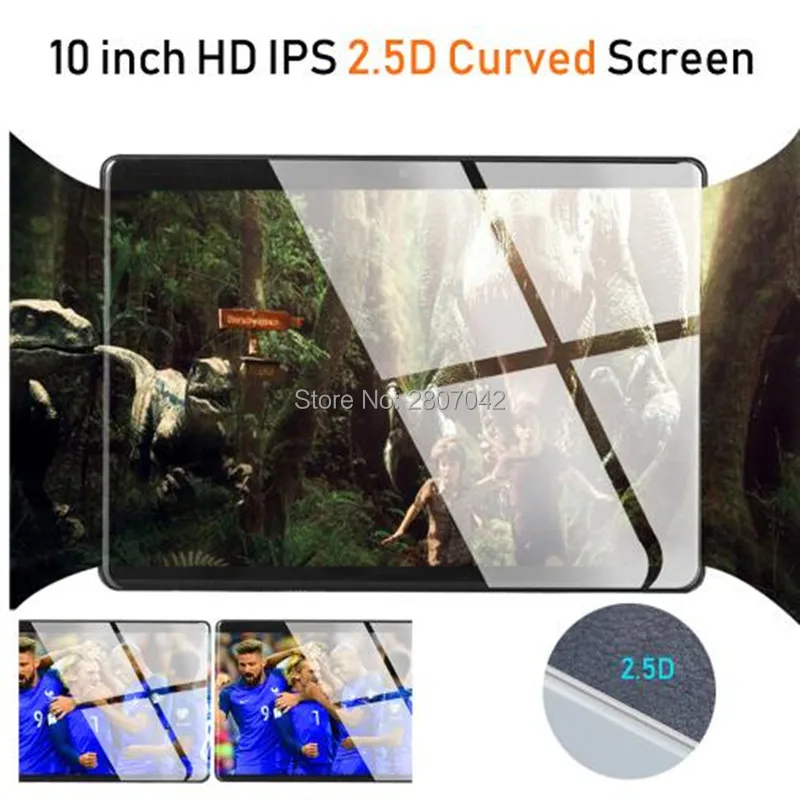  2.5D Glass Multi-touch Screen Android 9.0 10 inch tablet pc Octa Core 6GB RAM 128GB ROM 3G 4G FDD L