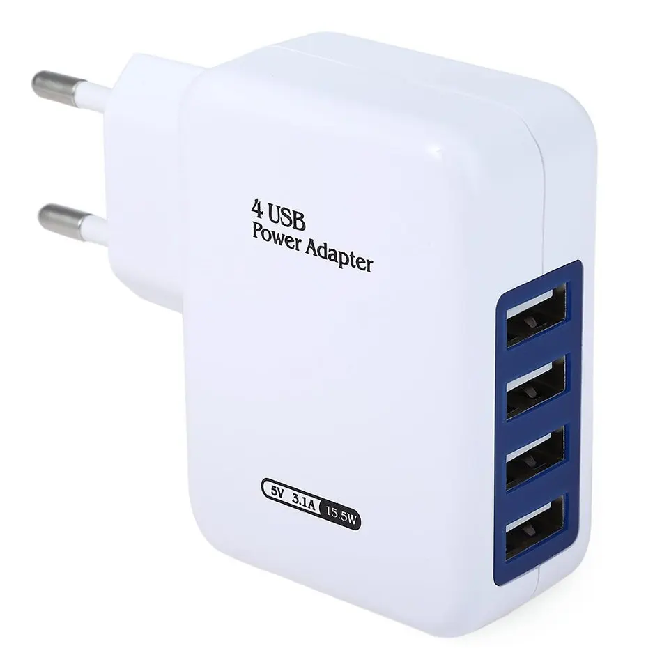 

High Quality Universal EU/US Plug Smart Charger 4 Port Micro USB Power Charger Adapter HUB For Samsung For iPhone Xiaomi Phone