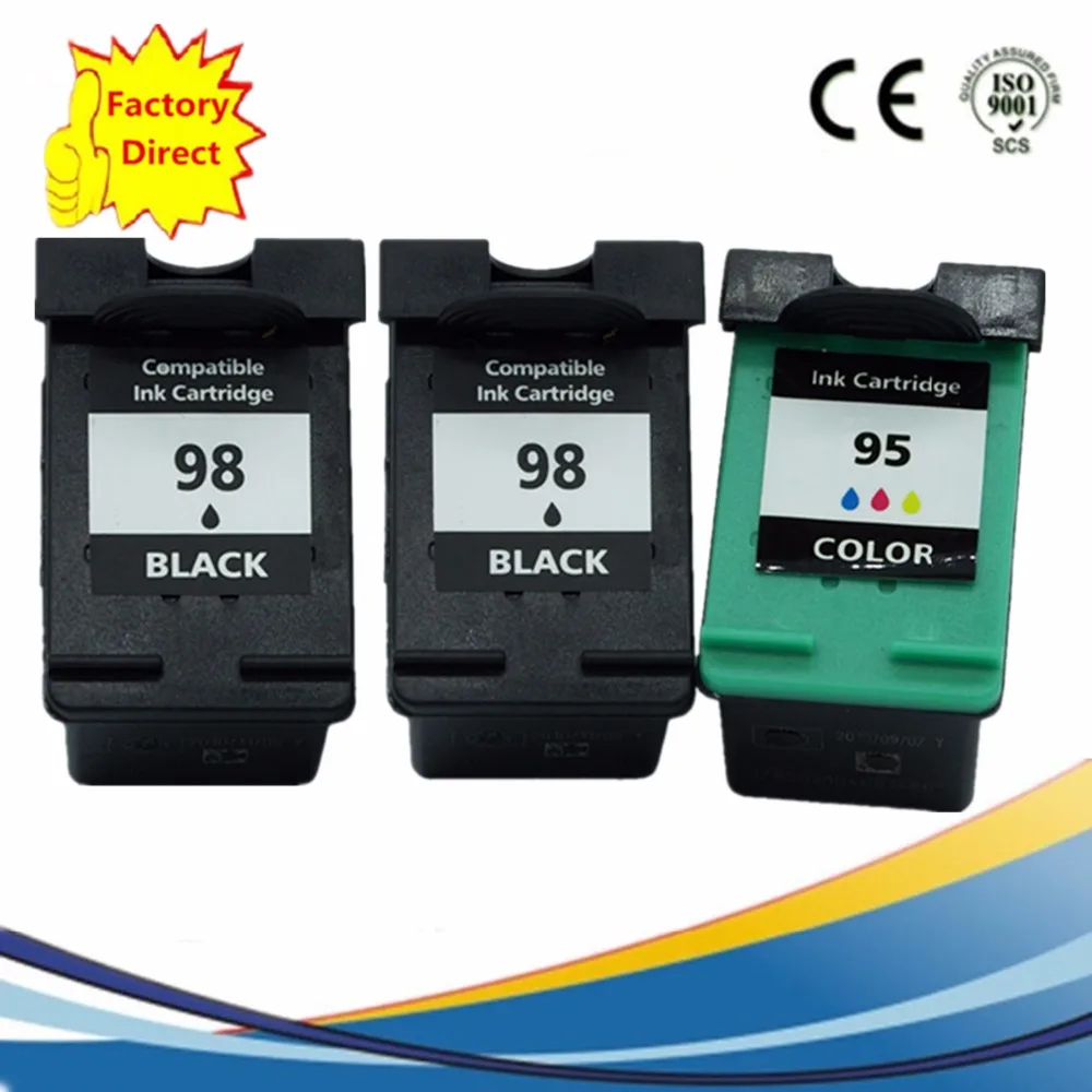 Восстановленные чернильные картриджи для HP98XL 95XL HP95XL Psc 1510 1610 2355 Photosmart 2610 2710 7830 8150