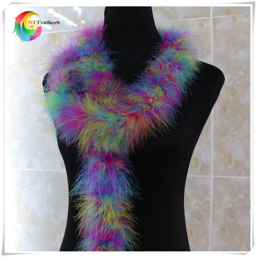 

30g 2meters/pcs Colorful Fluffy Turkey Feather Boa For Wedding Party/Costumes/Shawl Decoration Accessories Turkey Feather Shawl