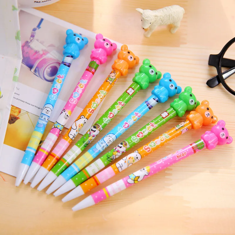 4pcs/lot Cute Kawaii Bear plastic Mechanical Pencils for Gift School